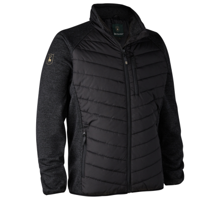 Veste matelassage et tricot Moor noir